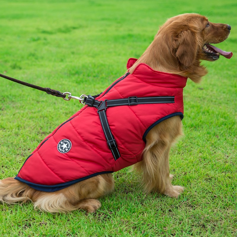 Dog jacket large dog jacket waterproof, warm and traction-proof