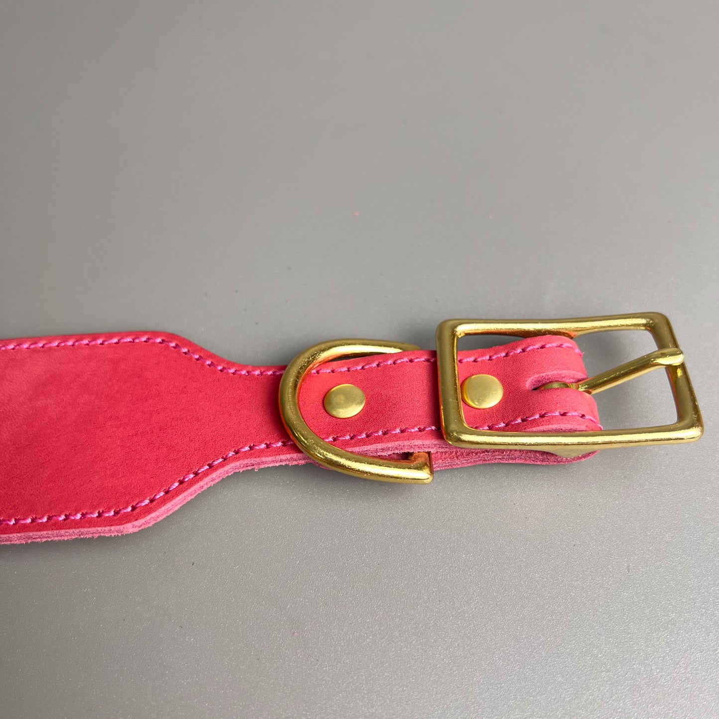 Handmade Leather Martingale Greyhound Collar | Brass Hardware