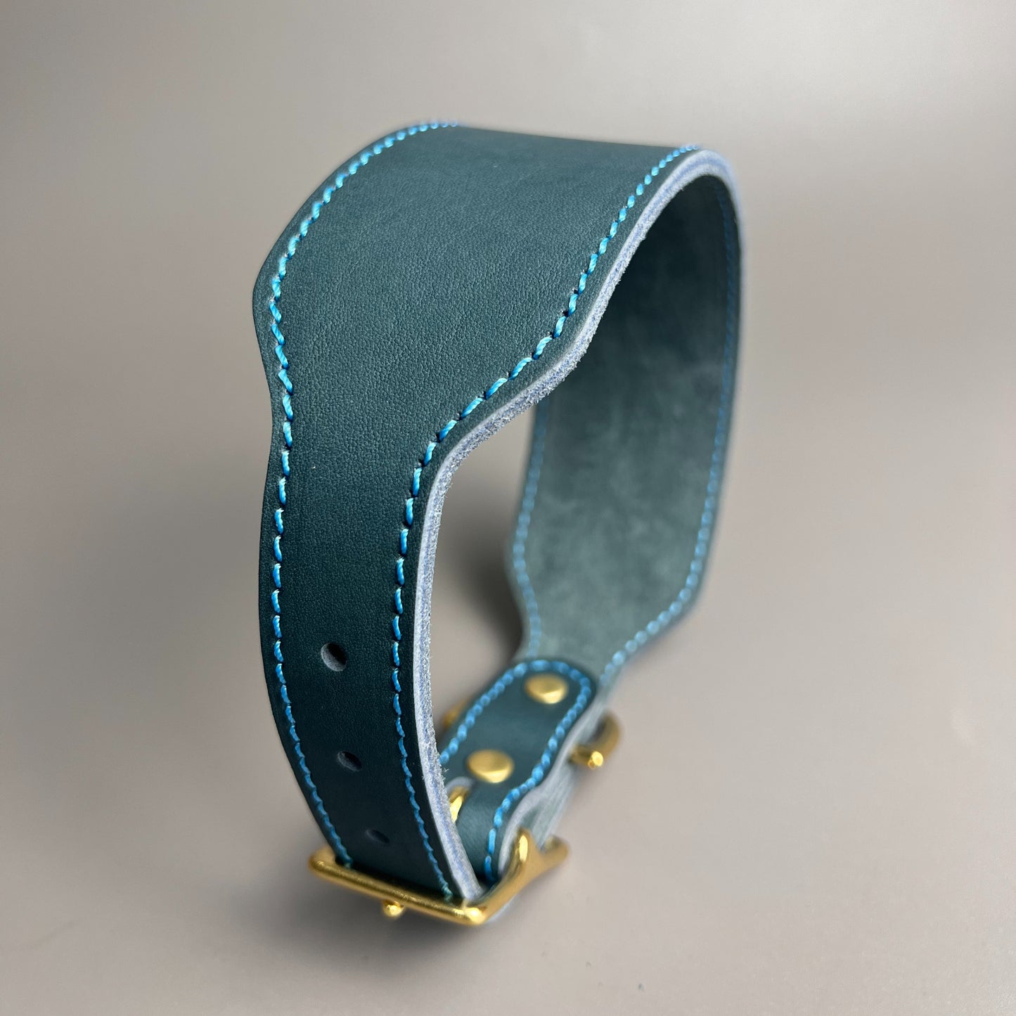 Luxury Leather Martingale Collar – Elegant & Safe for Sighthounds