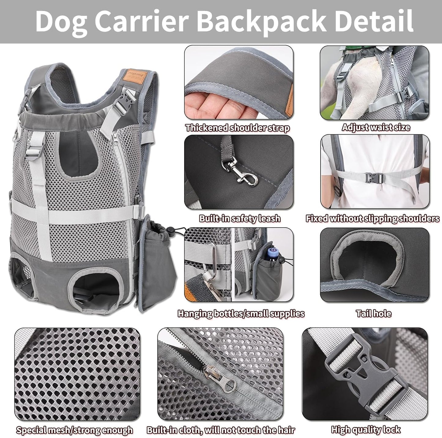 Adjustable Dog Backpack - Fits Small to Medium Dogs