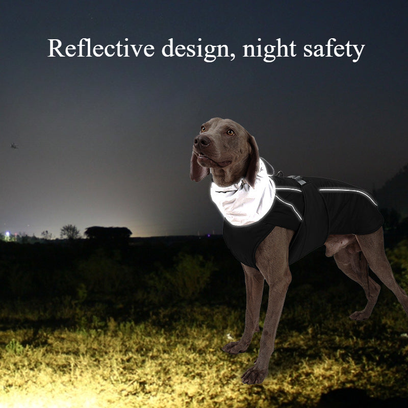 Dog warm cotton outdoor waterproof thick reflective