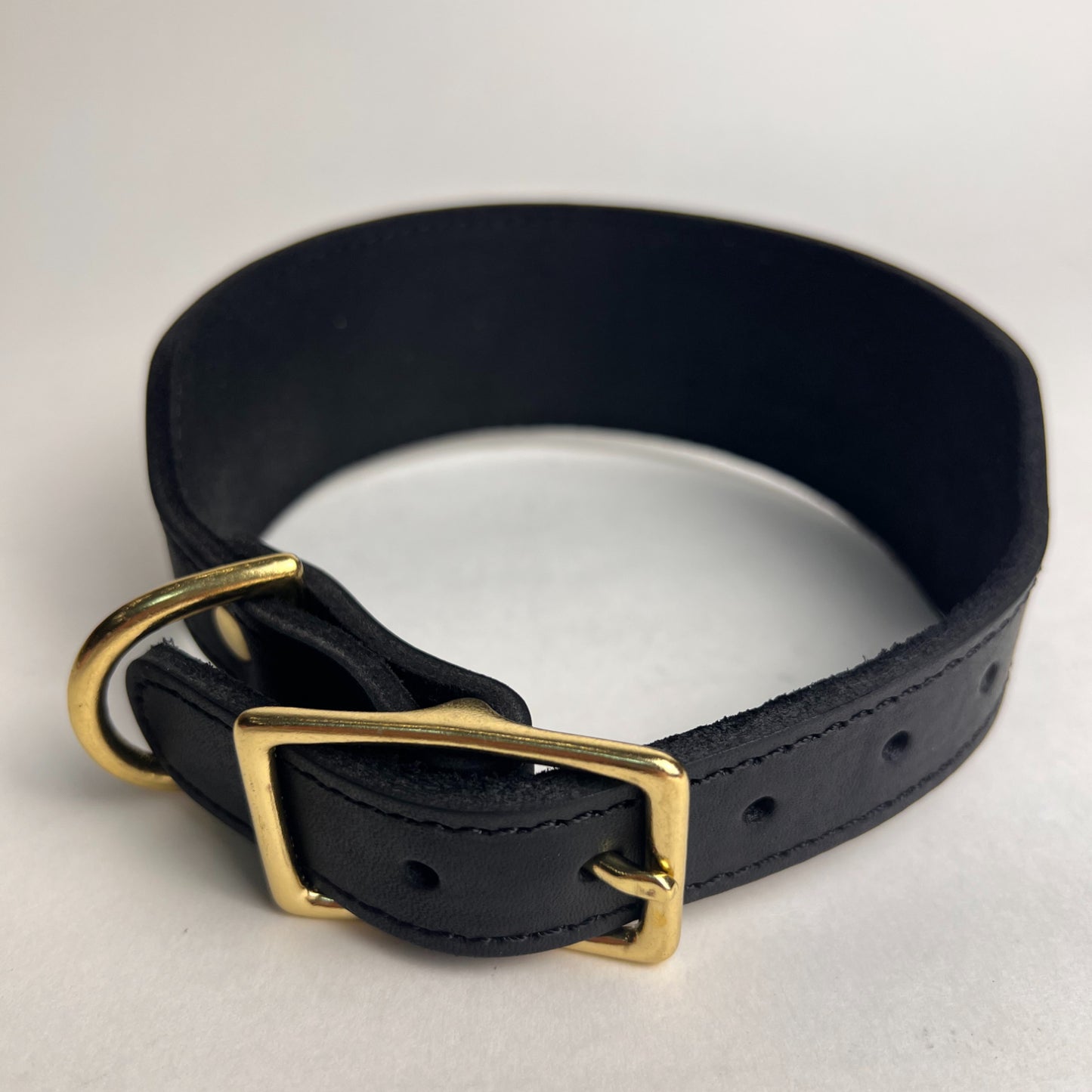 Handmade Martingale Greyhound Collar Real leather dog collar with vintage brass buckle