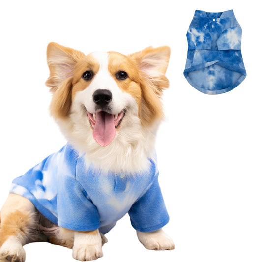 Fashion pet sweatshirt tie-dye polar fleece suitable for small and medium dogs