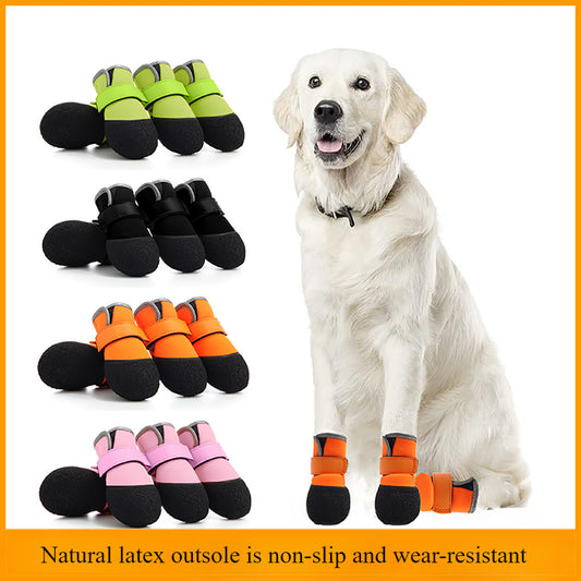 Anti-slip and waterproof dog shoes