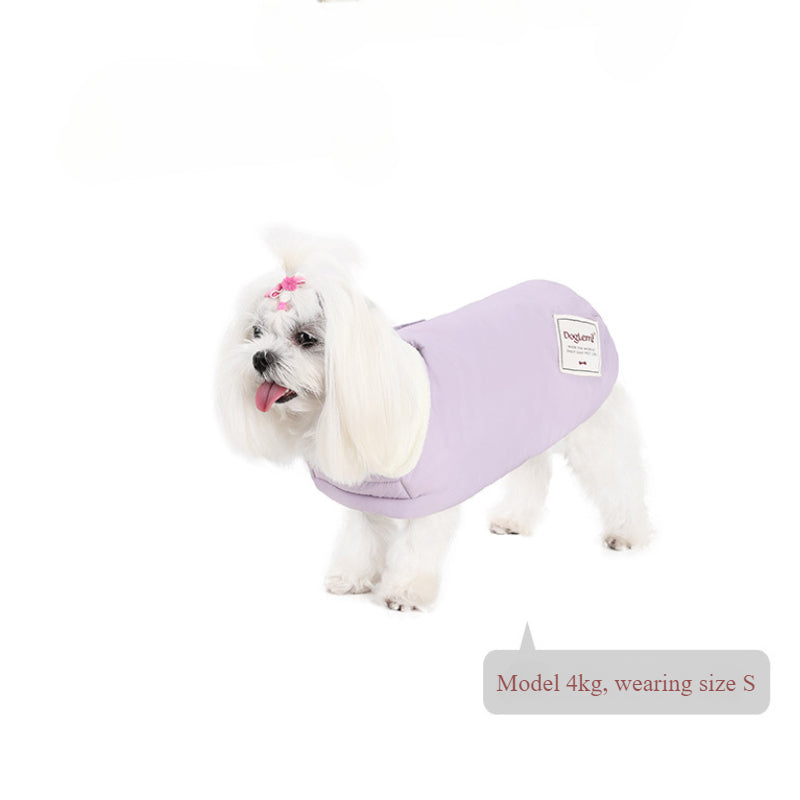 Dog warm jacket with waterproof fleece.