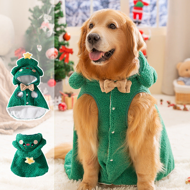 Dog winter clothes Christmas pet sweatshirt for medium and large dogs