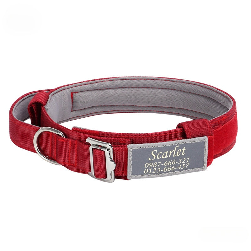 Personalized engraved tactical collar explosion-proof suitable for large dogs