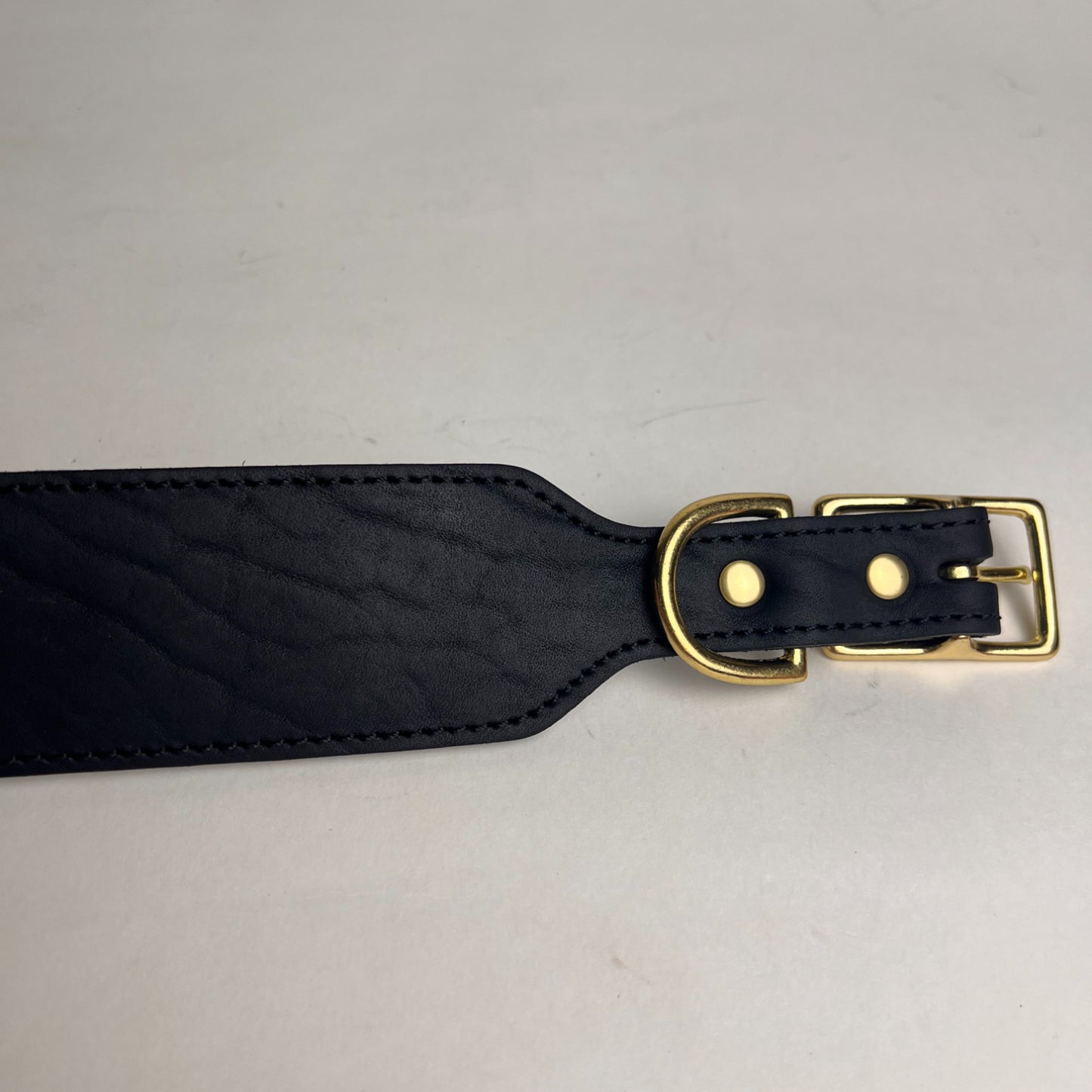 Handmade Martingale Greyhound Collar Real leather dog collar with vintage brass buckle