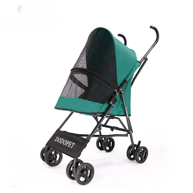 Lightweight pet stroller for dogs and cats, no installation and quick folding