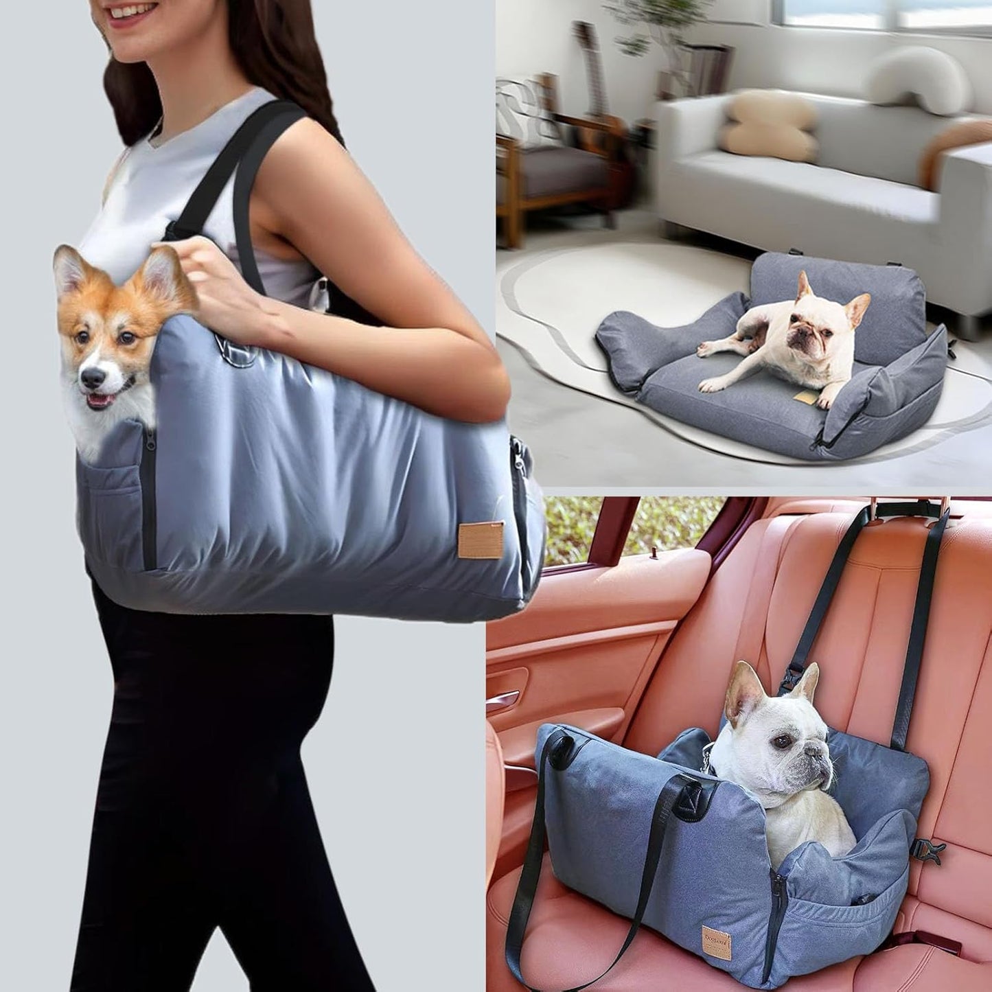 Pet travel bag, travel dog bed or car seat.