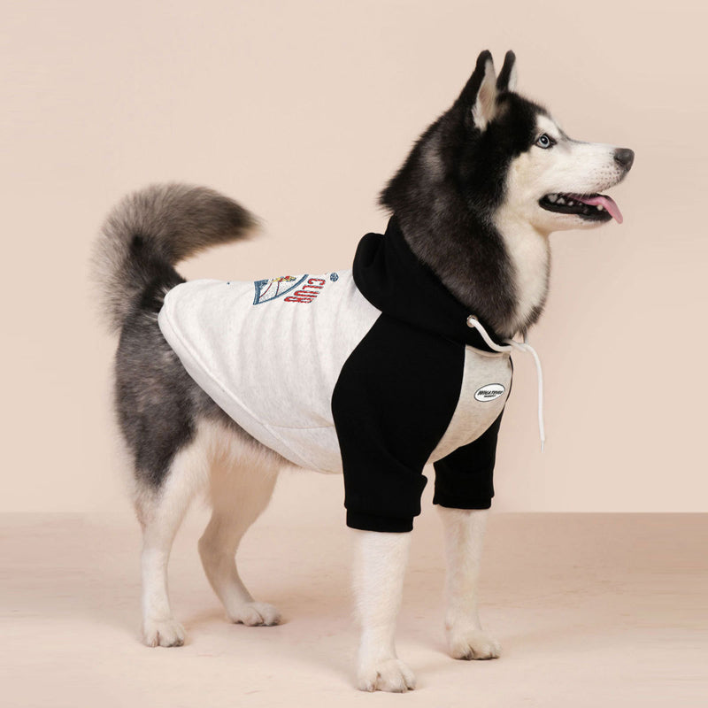 Dog winter sweatshirt with pure cotton lining and fleece suitable for all dogs