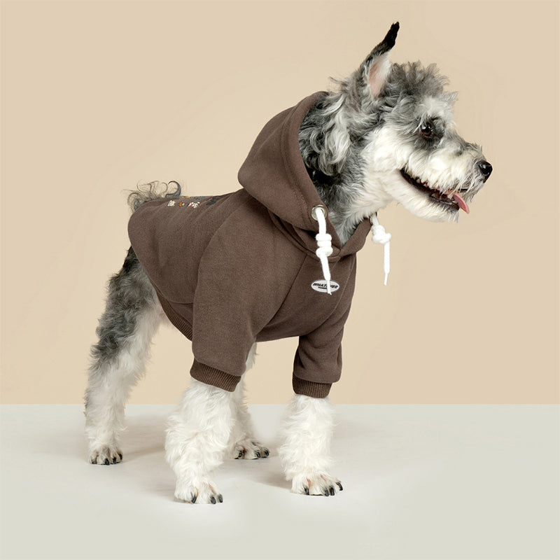 Dog winter sweatshirt with pure cotton lining and fleece suitable for all dogs