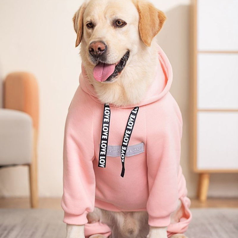 Big dog thick hooded sweatshirt golden retriever labrador alaska