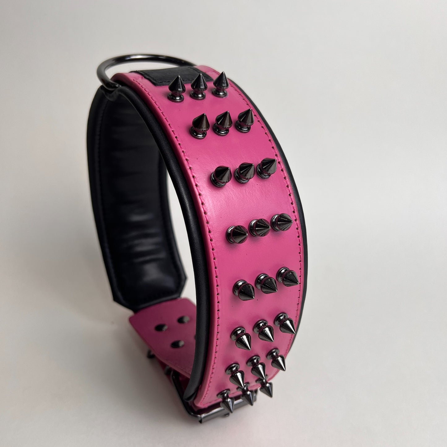 Heavy Duty Wide Studded Leather Dog Collar for Large Breeds – Thick 4.5mm Genuine Leather