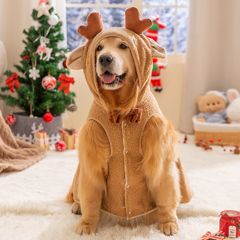 Dog winter clothes Christmas pet sweatshirt for medium and large dogs