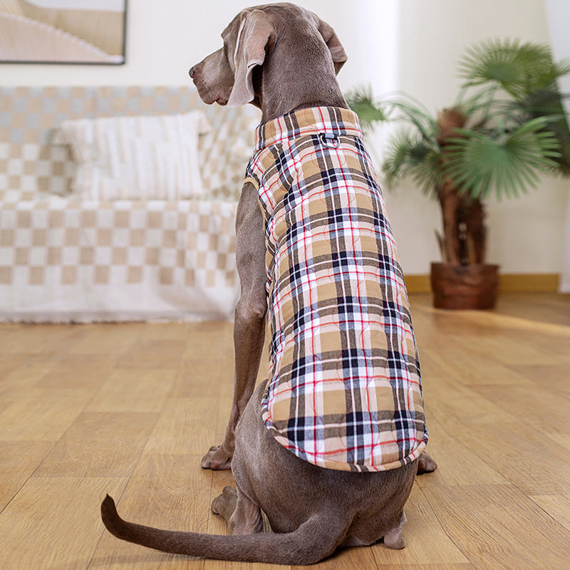 Winter thick jacket dog vest cotton coat British style