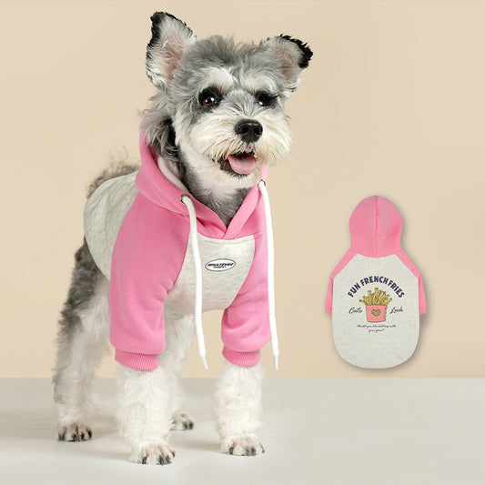 Dog Winter Jacket with Hood Comfortable Cotton Sweatshirt