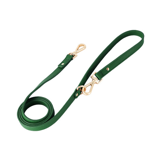 Soft leather dog leash, stylish and durable