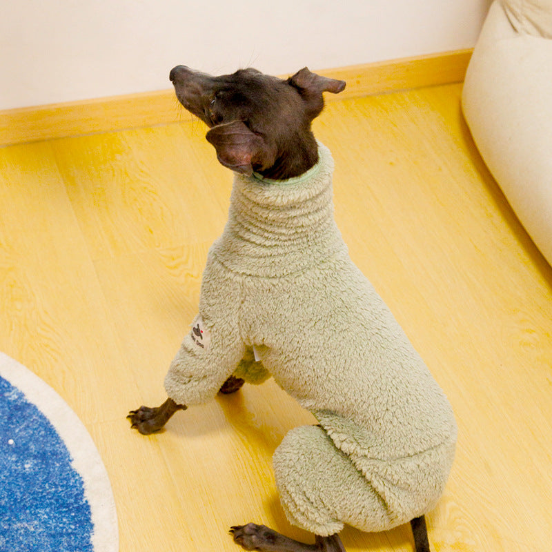 Thickened and fleece-lined winter coat for dogs and puppies