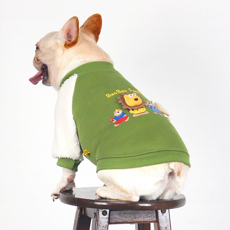 Thick dog winter sweatshirt French bulldog Schnauzer Corgi