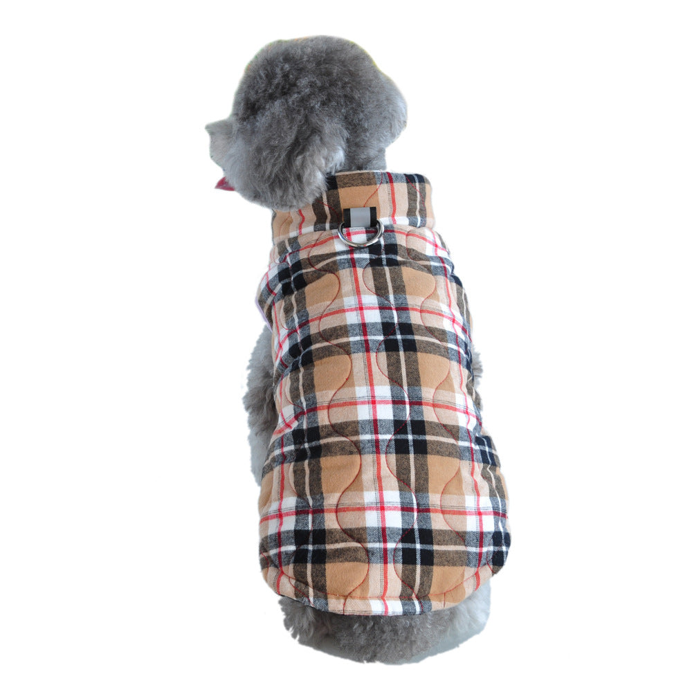 Winter thick jacket dog vest cotton coat British style