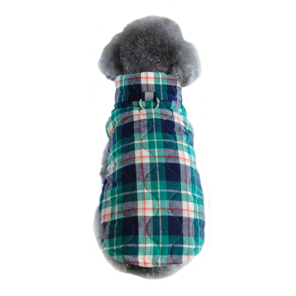 Winter thick jacket dog vest cotton coat British style