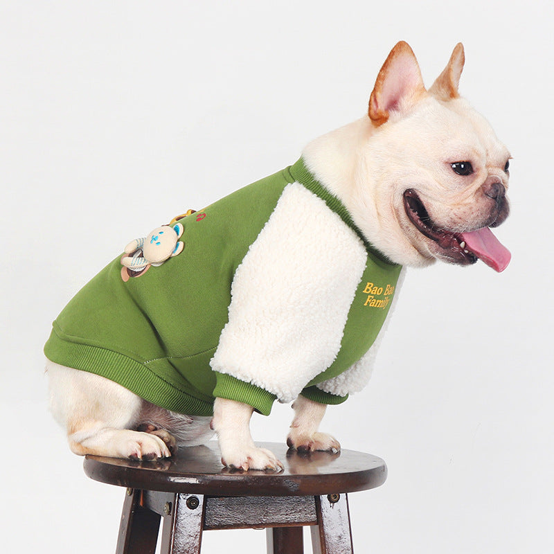 Thick dog winter sweatshirt French bulldog Schnauzer Corgi