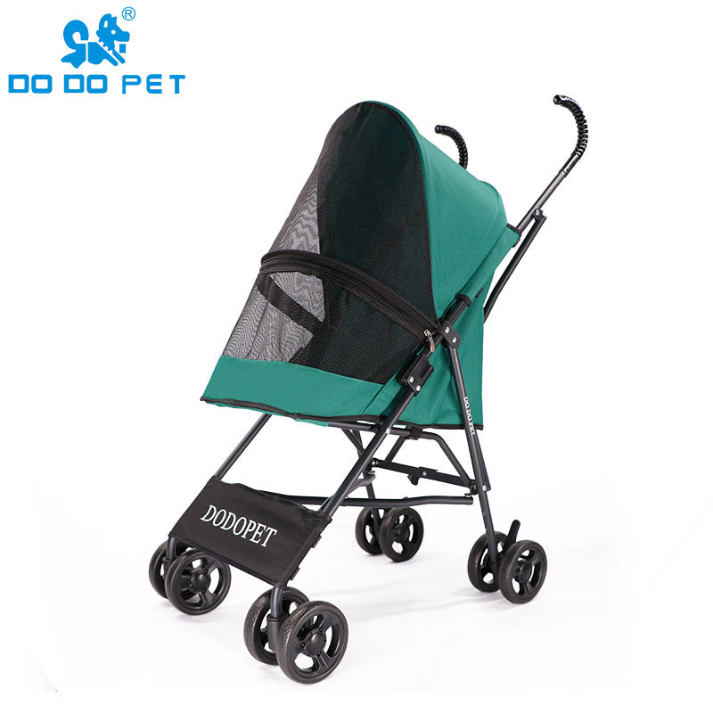 Lightweight pet stroller for dogs and cats, no installation and quick folding