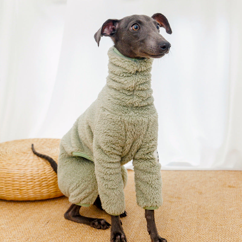 Thickened and fleece-lined winter coat for dogs and puppies