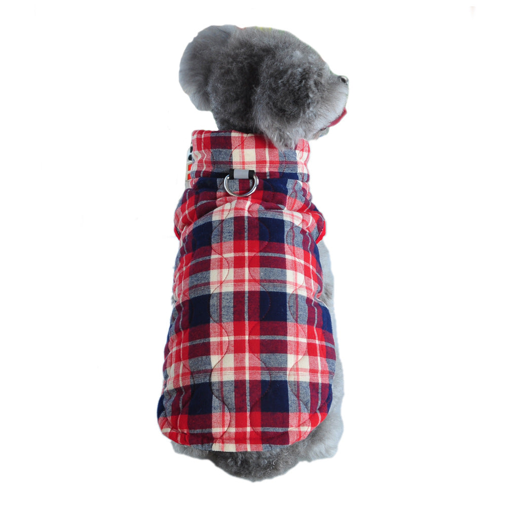 Winter thick jacket dog vest cotton coat British style