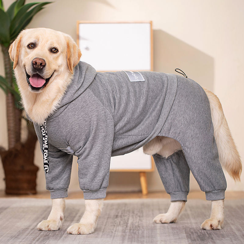 Big dog thick hooded sweatshirt golden retriever labrador alaska