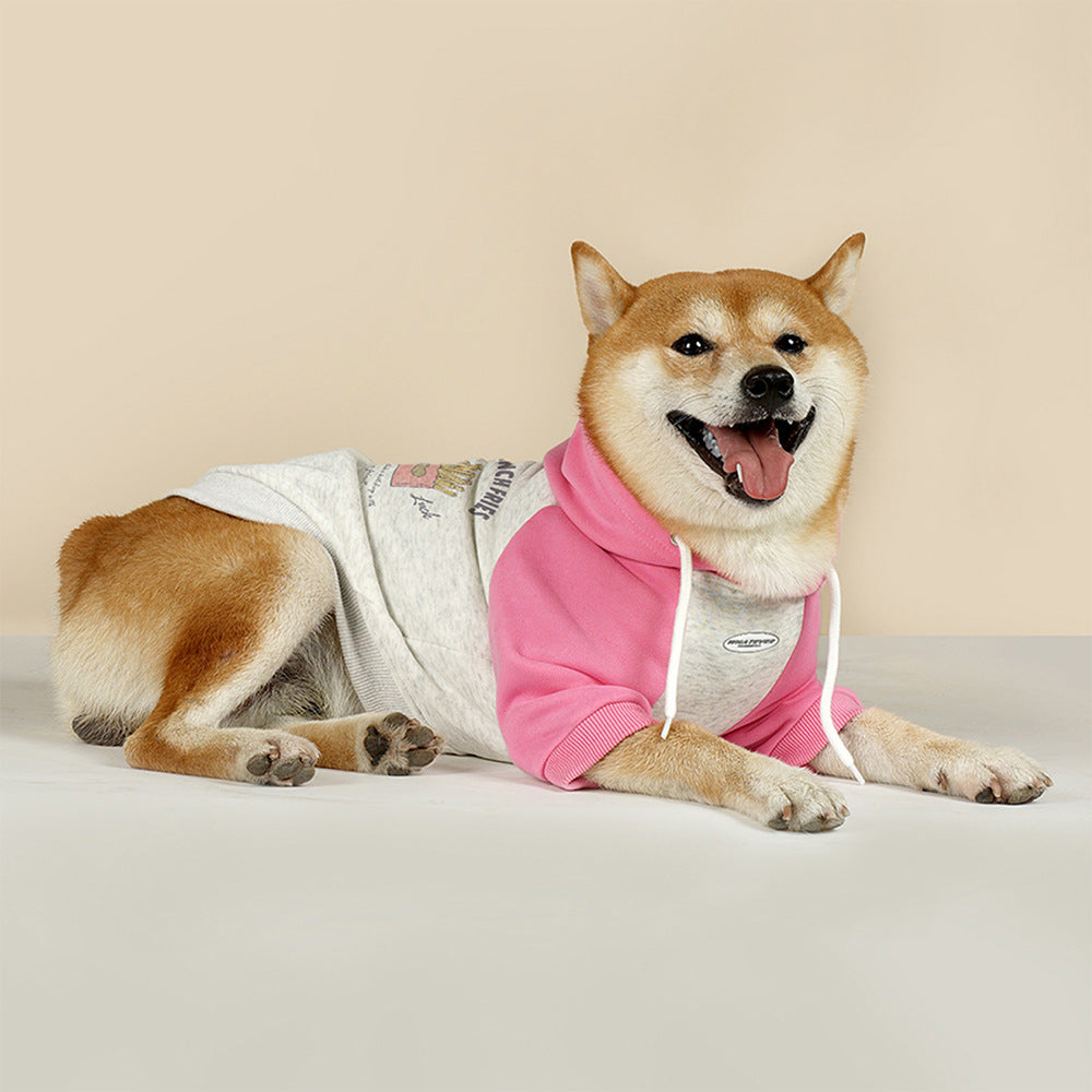 Dog Winter Jacket with Hood Comfortable Cotton Sweatshirt