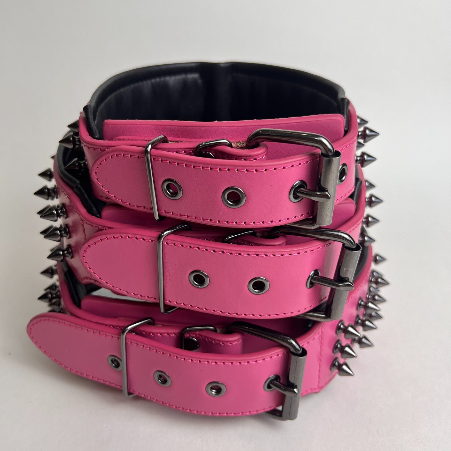 Heavy Duty Wide Studded Leather Dog Collar for Large Breeds – Thick 4.5mm Genuine Leather