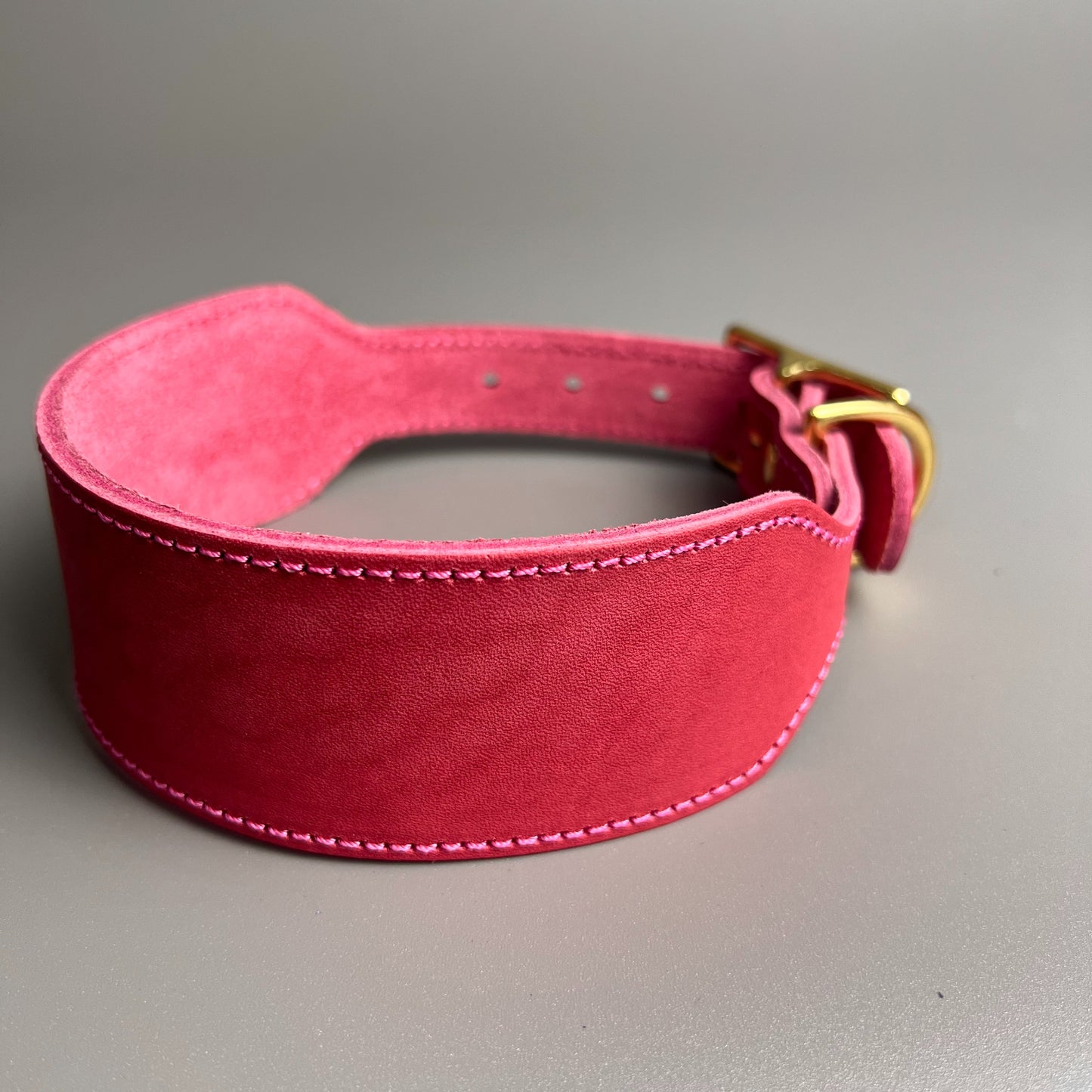 Handmade Leather Martingale Greyhound Collar | Brass Hardware