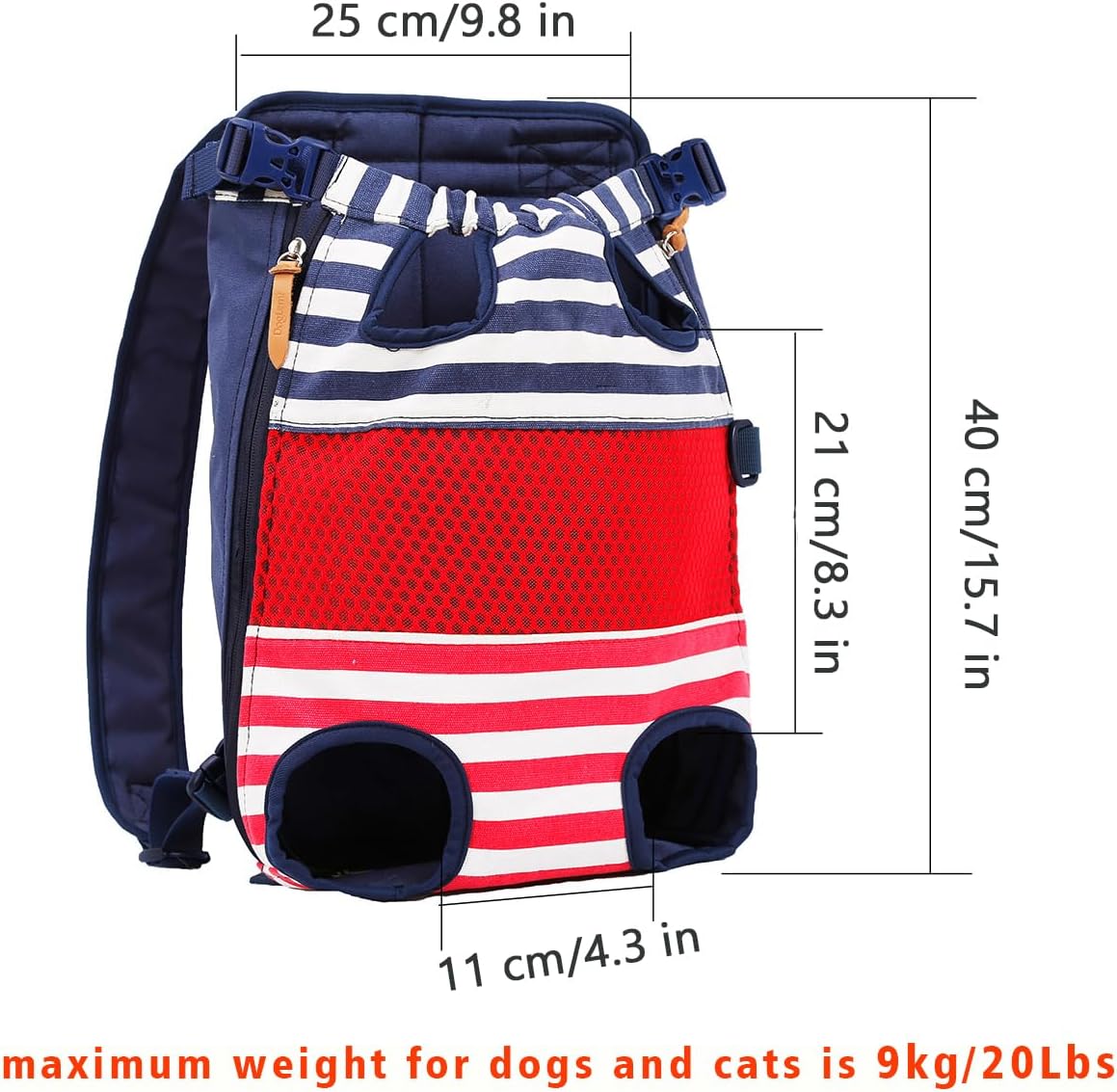 Dog Backpack Adjustable Pet Travel Backpack