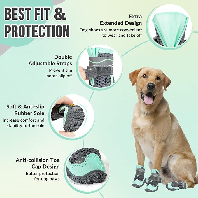 Anti-slip wear-resistant breathable dog boots