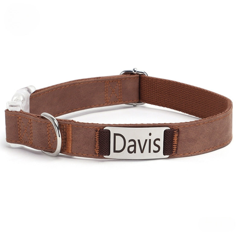 Personalized dog collars, leather dog collars with custom names